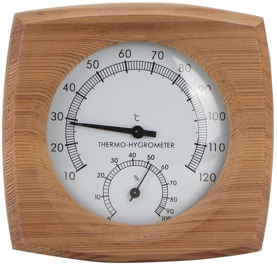 Vt Goods Holz-hygrometer Thermometer Ideal Für Sauna Und Dampfbad Kompakte Größe Feuchtigkeitsmesser Perfekt Fürs Badezimmer Zuverlässig