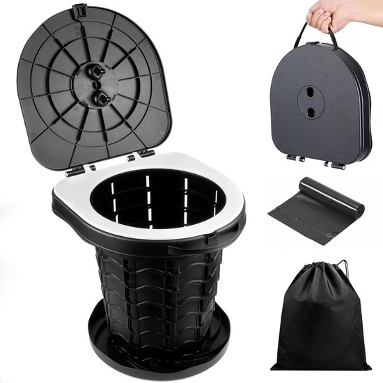 Tragbare, Faltbare Toilette Für Erwachsene – Tragkraft 220 Kg, Ideal Für Camping, Wandern Und Reisen