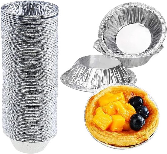 100 Runde Aluminiumformen Für Gebäck Und Muffins