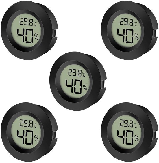 Set Mit 5 Digitalen Hygrometern Und Thermometern Mit Lcd-anzeige Für Innenräume Und Gewächshäuser
