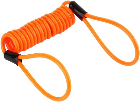 Motorrad-scheibenbremsschloss Mit Alarm Und Erinnerungskabel, Orange