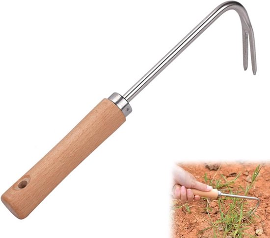 Robuste Gartenhacke Aus Edelstahl Mit Holzgriff Zum Unkrautjäten