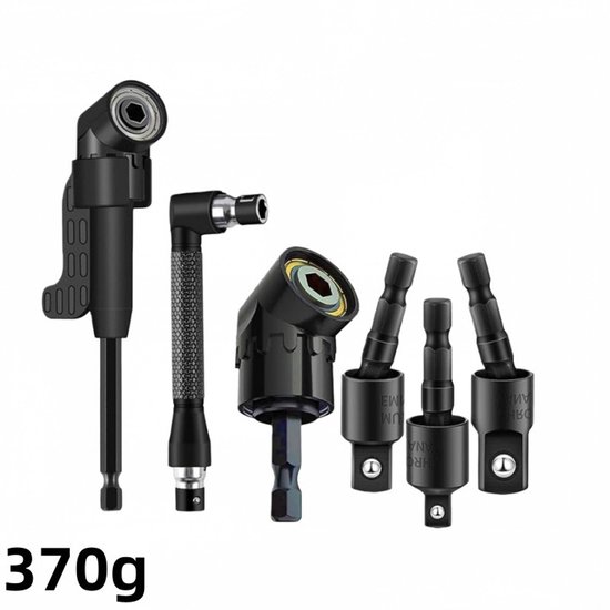 Winkelbohradapter-set – 5-teilig – Ausführung 1