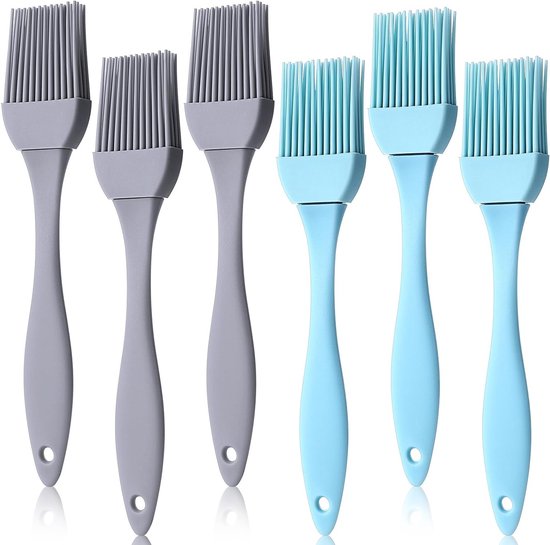 6er-set Silikon-backpinsel – Hitzebeständige Pinsel Zum Dekorieren, Grillen Und Kochen – Ideal Für Antihaftbeschichtungen Und Zum Grillen