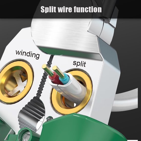 Abisolierzange Verdrillzange 8-in-1-crimpzange Mit Spannungsprüfer Neue Multifunktionale Profi-abisolierzange Für Elektriker 2025 Zum Schneiden 1 Grün