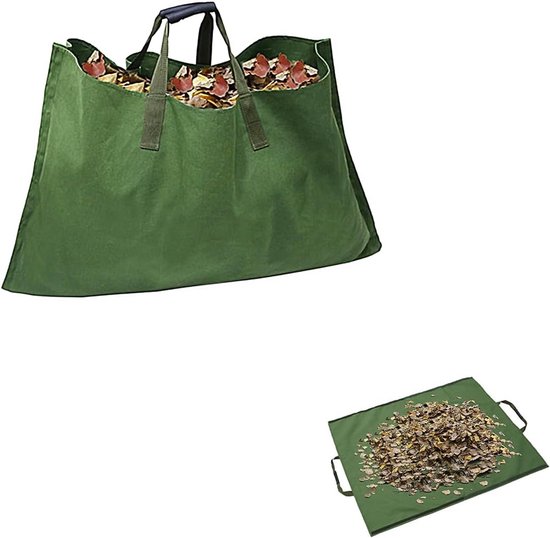 Wiederverwendbare Gartenabfallsäcke – Laubsäcke Mit Griffen, 600d Oxford-gewebe, Rollbar, 145 X 120 Cm