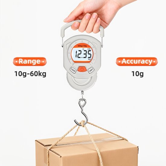 Tragbare Digitale Gepäckwaage Kapazität 60 Kg 132 Lb Genauigkeit 10 G Duale Stromversorgung Wiederaufladbar Oder Batterie Optional Mit Und Signal