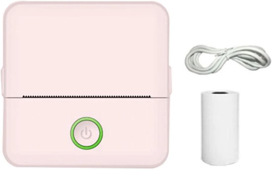 Tragbarer Mini-thermodrucker, Tintenlos, Kabellos, Mini-taschendrucker, Handy-fotoetikettendrucker, Klarer Druck (pink, Ausführung A)