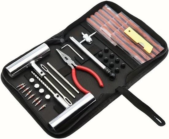 46-teiliges Reifenreparaturset Professionelles Reparaturset Mit Stopfen Und Werkzeugen Universelles Pannenset Für Pkw Motorrad Suv Lkw Traktor
