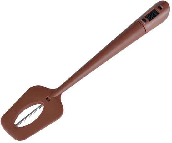 Digitales Lcd-zuckerthermometer Mit Schaber Sofortanzeige-thermometer Für Fleisch Und Zucker Temperaturanzeige Und Rührstab Mit Doppelfunktion Silikon