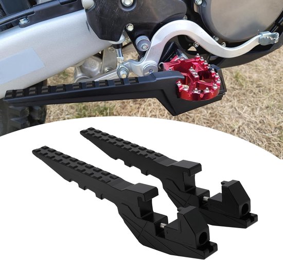Motorrad-soziusfußrasten – Motorradfußrasten – Sicheres Fahren – Universelle Passform – 37–64 Cm – Schwarz
