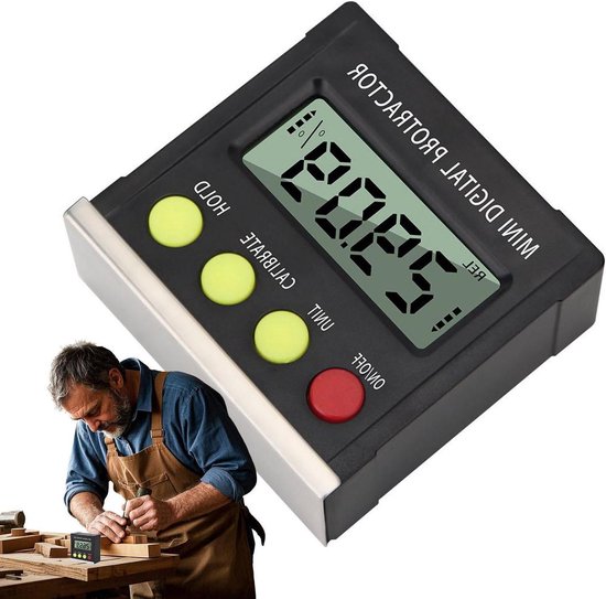 Digitales Winkelmessgerät – Elektronischer Neigungsmesser – Präzise Messung – Magnetfuß – 5,5 Cm – Mehrfarbig