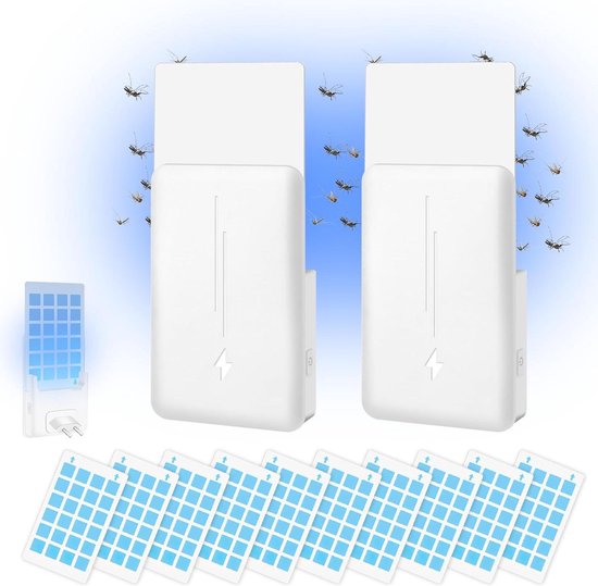 Insektenvernichter – Elektrische Insektenfalle Mit Blauem Licht Und 10 Klebepads