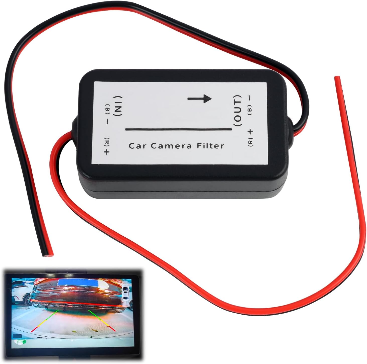12v Dc Gleichrichterfilter Für Rückfahrkameras, Kompatibel Mit Deutschen Und Amerikanischen Fahrzeugen, Auto-filtergleichrichter, Geeignet Für Schwarzen Bildschirm Ohne Bild Usw.