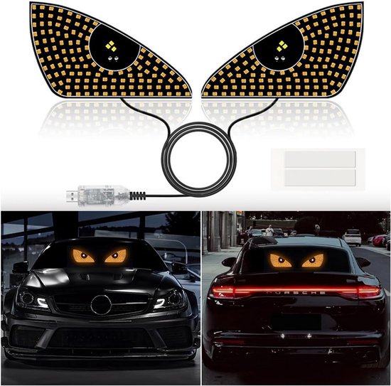 Dynamische Led-teufelsaugenbeleuchtung Fürs Auto – 12 Modi, Usb-anschluss