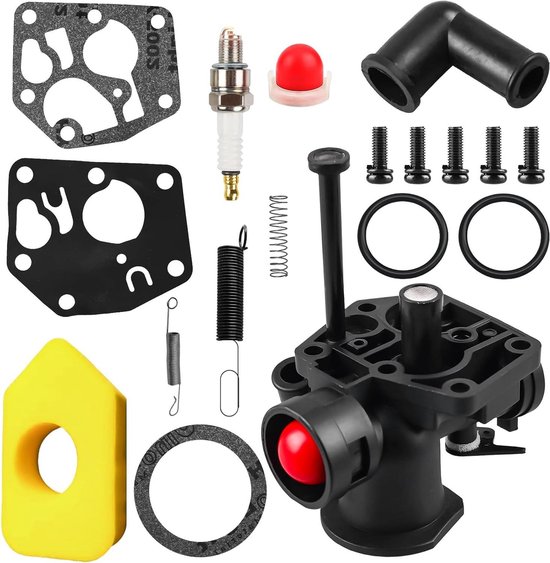Rasenmäher-vergaser-set – Vergaser Mit Luftfilter – Kompatibel Mit 499809, 498809a Und 494406 – Komplettset Mit Membranen Und Regulierfedern