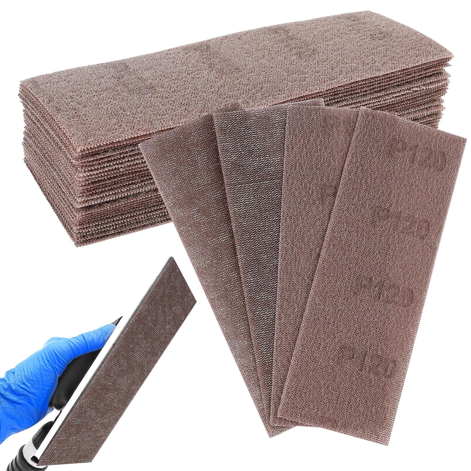 25 Stück 70 X 198 Mm Schleifblätter, Schleifgitter, Schleifnetz, Netz Für Handschleifer, Körnung 120, Für Wände, Holz Und Lacke (120)