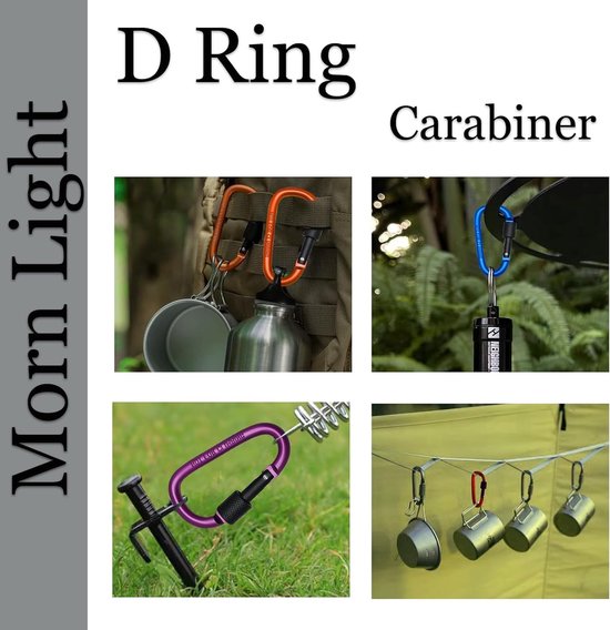 5 Karabiner In Verschiedenen Farben - Karabiner Mit Schraubverschluss