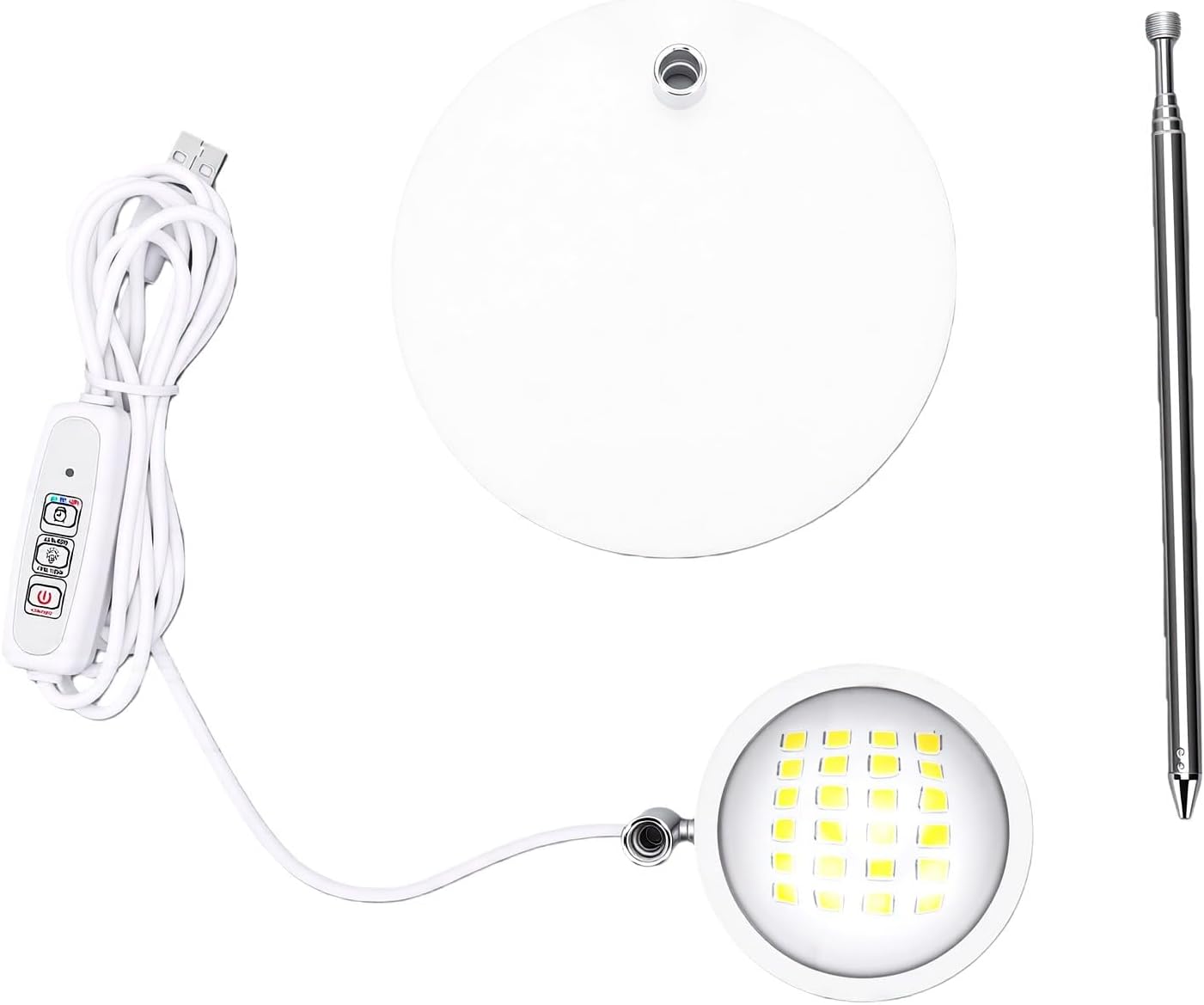 Led-pflanzenlampe, Vollspektrum 4000 K, 1,8 M Timer, Höhenverstellbar