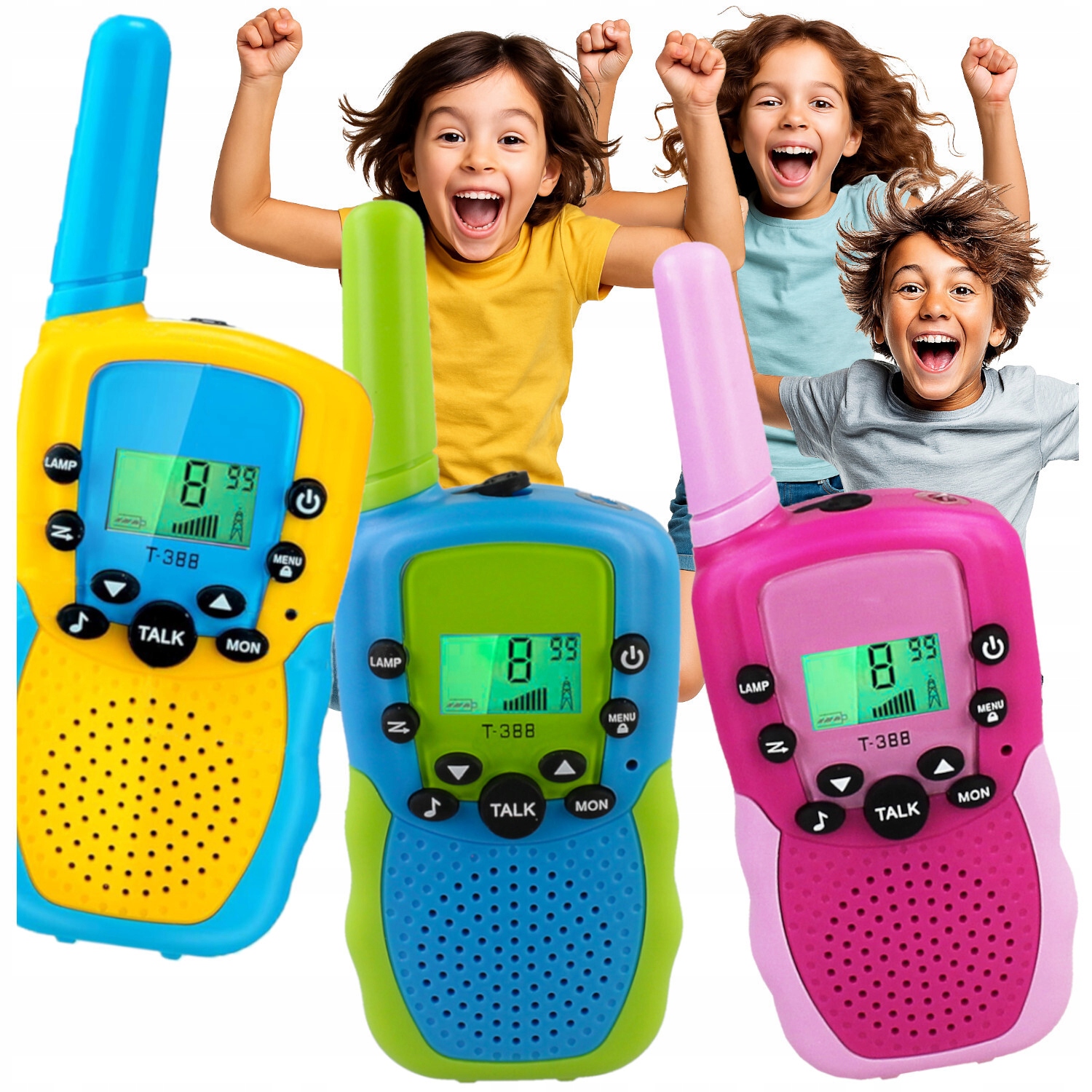 [pacza] Walkie-talkie-set Für Kinder, 3-teilig Z3322