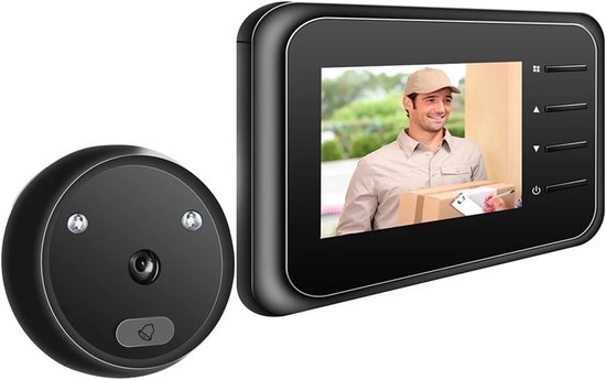 Wlan-türklingelkamera Mit Gucklochfunktion – 2,4-zoll-tft-lcd-bildschirm – 120°-weitwinkelobjektiv – Nachtsicht – Automatische Fotoaufnahme – Tf-kartenunterstützung – Batteriebetrieben