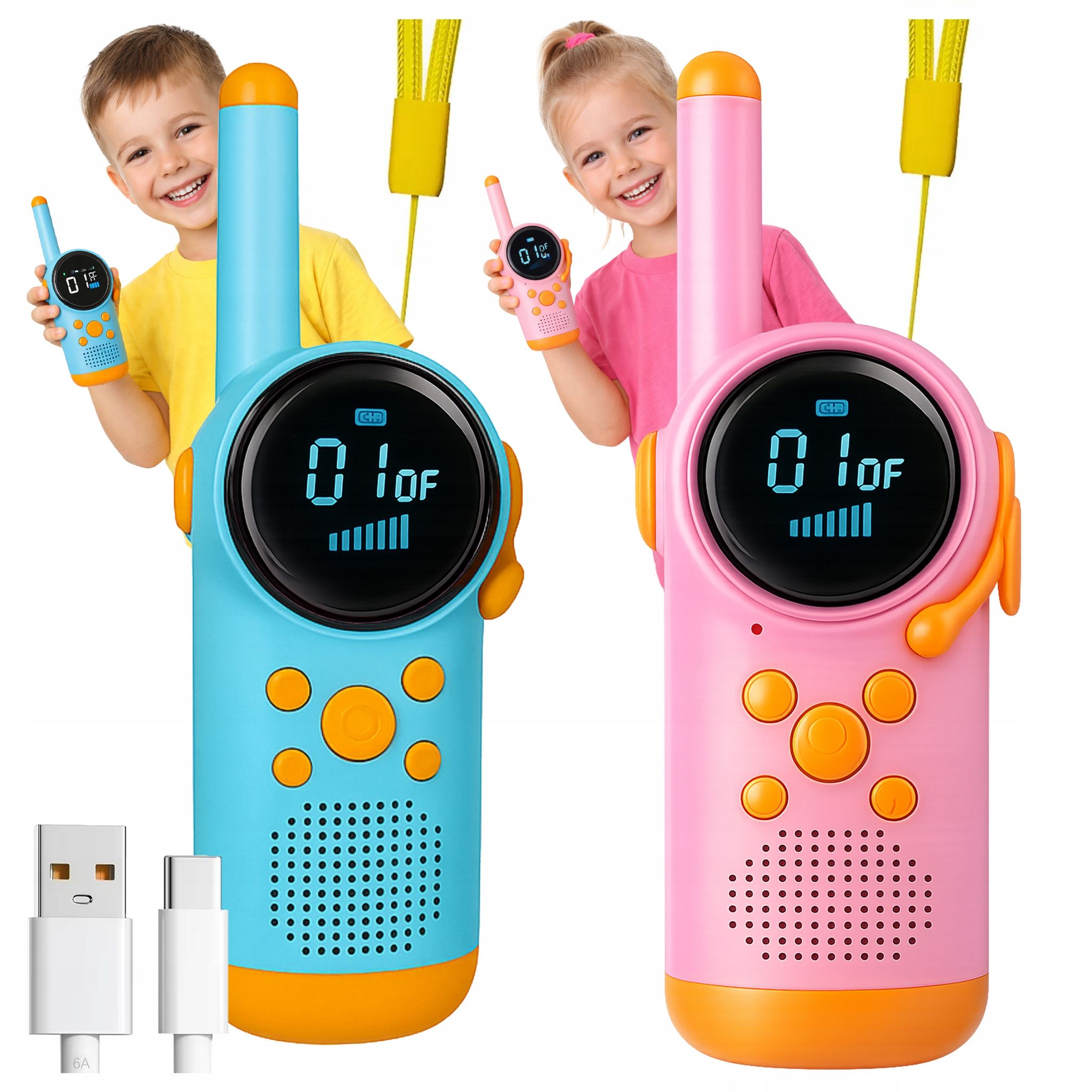 [pacza] Walkie-talkie-set Für Kinder, Usb-walkie-talkie, 2 Stück, Allvo Z3325