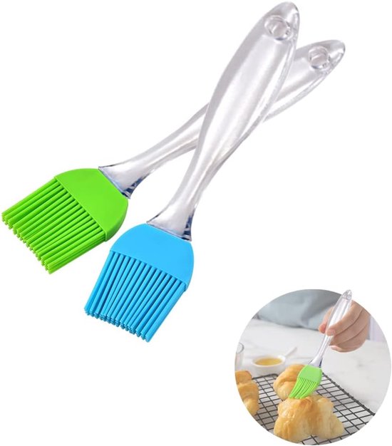 Grillbürste – 2-teiliges Silikon-backpinsel-set – Bbq-bürste – Küchenbürsten – Zum Kochen, Backen Und Grillen