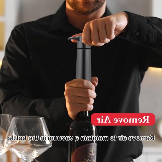 Vakuumpumpe Für Weinflaschen – 4 Silikon-flaschenverschlüsse – Weinflaschenöffner