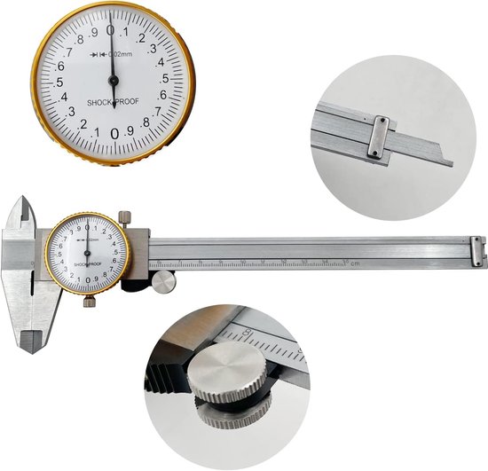 Hochpräziser Edelstahl-messschieber (0–150 Mm, 0,02 Mm) – Stoßfestes Metrisches Messwerkzeug Für Die Industrie