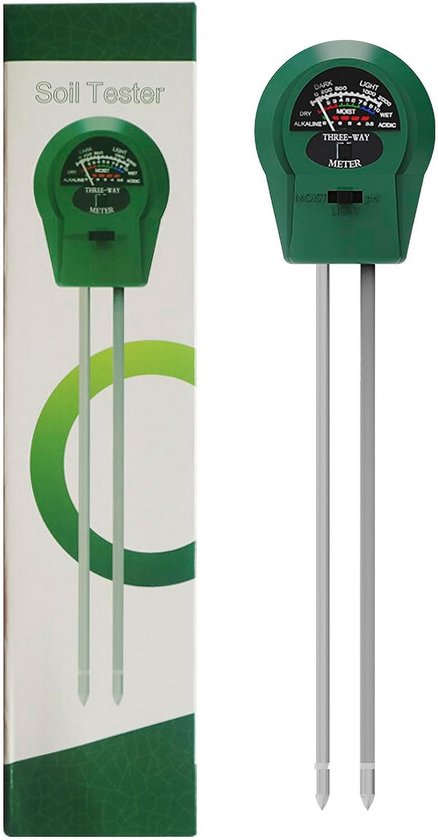 3-in-1 Boden-ph-tester (feuchtigkeit/licht/ph), Grün, Geeignet Für Garten-, Rasen- Und Zimmerpflanzen