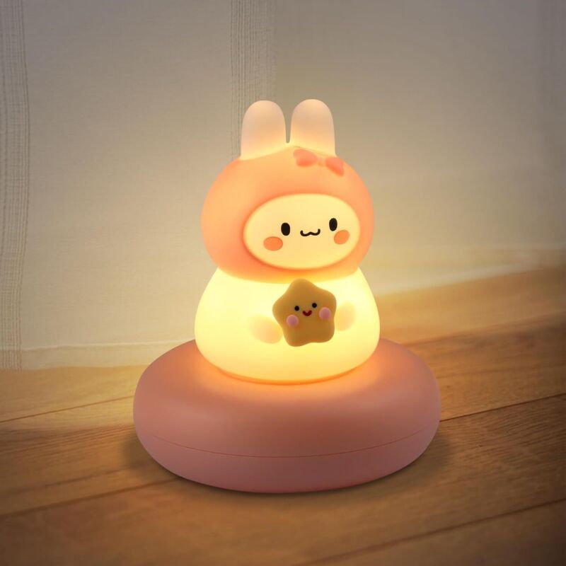 Wiederaufladbares Nachtlicht Für Kinder, Geschenk Zur Geburt Für Mädchen, Nachttischlampe Fürs Schlafzimmer, Led-hasenmotiv, Baby-wunschliste [energieklasse A]