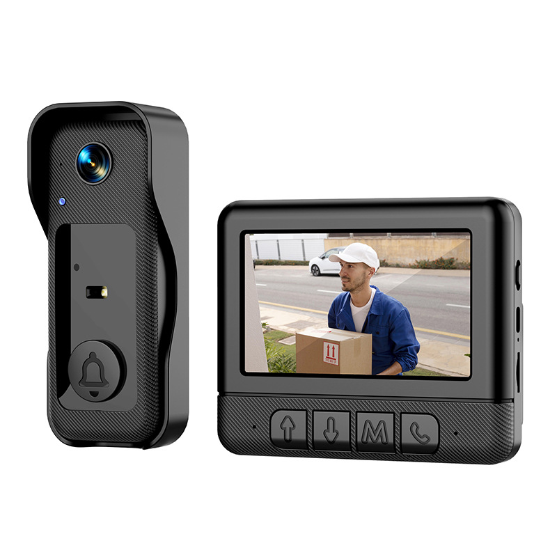 Kabellose Video-türklingelkamera Mit Monitor, 4,3-zoll-ips-bildschirm, Infrarot-nachtsicht, Gegensprechanlage Mit Zwei-wege-audio, Wasserdicht