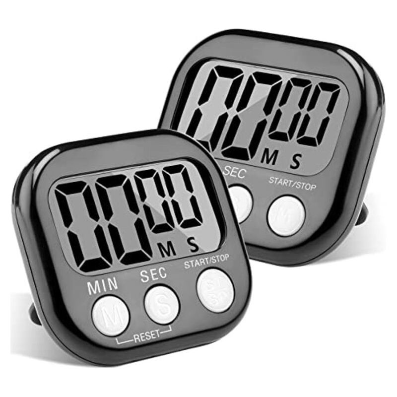 2-teiliges Magnetisches Küchentimer-set, Magnetischer Timer Mit Lautem Alarm Für Kinder, Farbenfroher Lerntimer Für Kinder Mit Großem Lcd-bildschirm