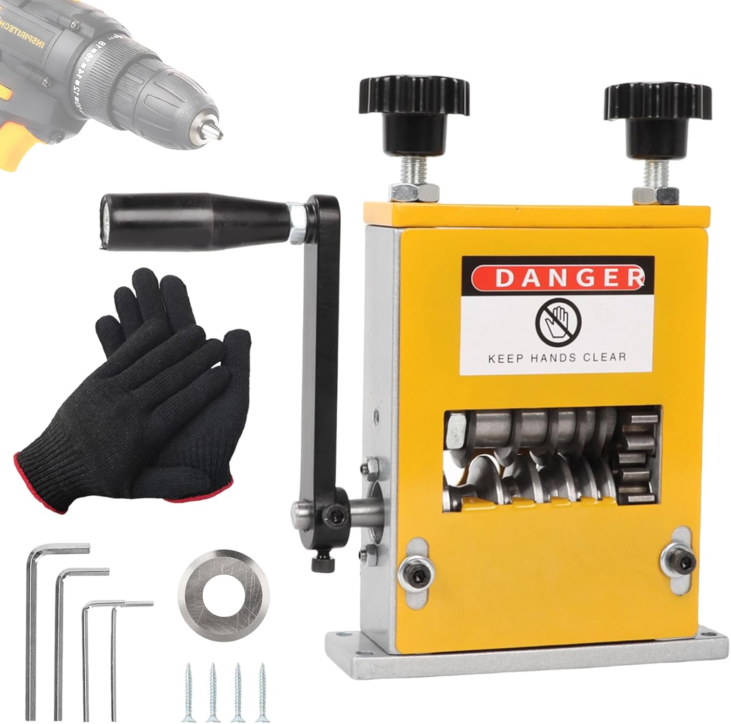 Abisolierzange Für Elektrische Kabel Von 3–17 Mm², Kupferabisoliermaschine Mit 6 Löchern Und 5 Kanälen, Kupferabisolierzange Mit Handkurbel Oder Bohrmaschine, Für Das Kabelrecycling