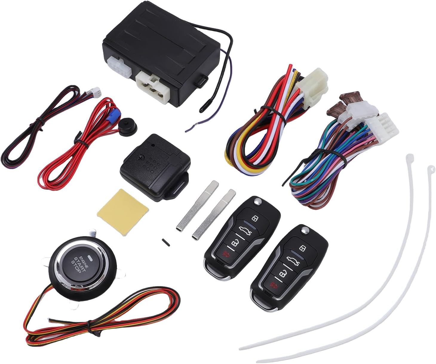 Schlüsselloses Autoalarmsystem, Startknopf-zündkit Mit Fernstartfunktion, 105 Db Alarm Und Automatischer Verriegelung Für Pkw, Lkw, Suvs Und Atvs