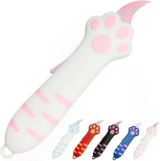 Handgefertigtes Messer Papierschneider In Katzenkrallenform Teleskopmesser In Katzenkrallenform Papierschneider In Form Eines Niedlichen In Rosa