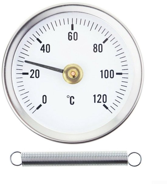 Rohrschellen-thermometer Für Heizungs Lüftungs Und Klimaanlagen 0 120 C Bimetall-thermometer Zur Genauen Warmwasserüberwachung In Heizsystemen 63