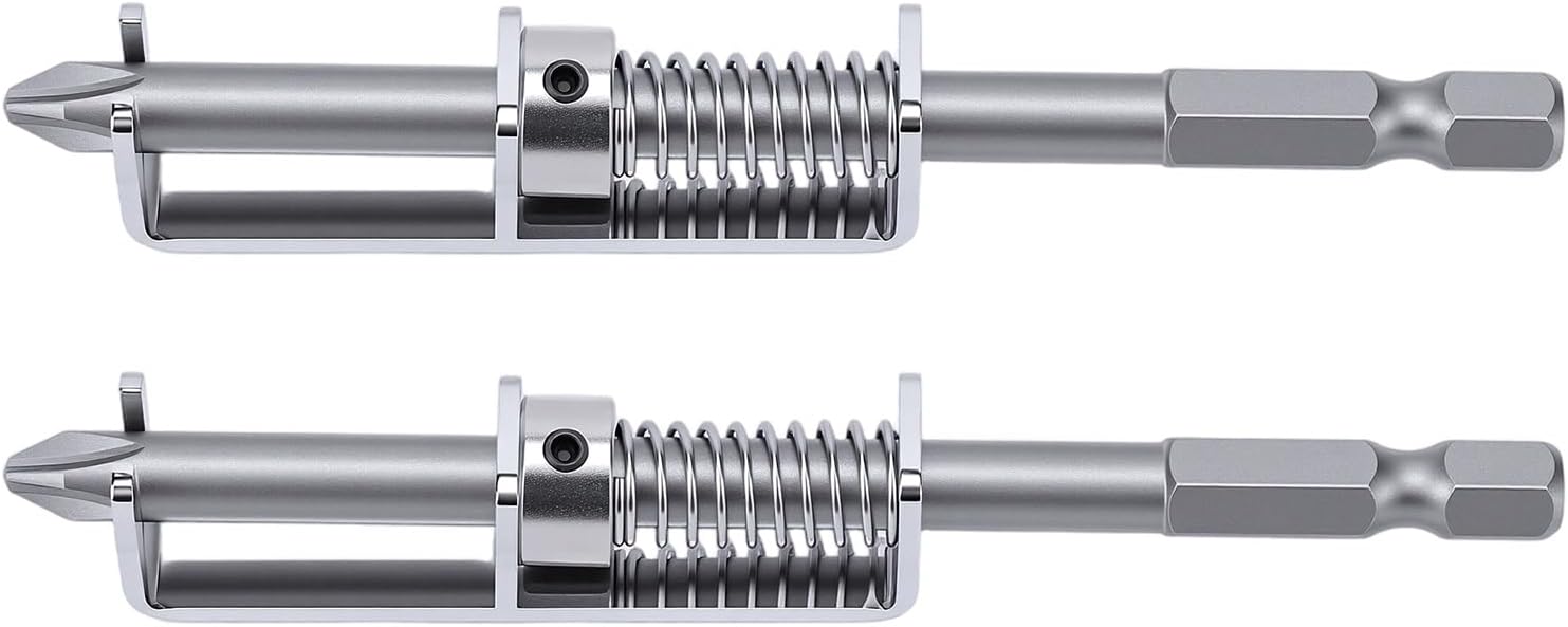 Hochleistungs-schraubendreherbit Mit Federmechanismus Für Heimwerker- Und Heizungs-/klimaanlagenreparaturen, 2-teiliges Set, Sicherer Griff Aus Legiertem Stahl