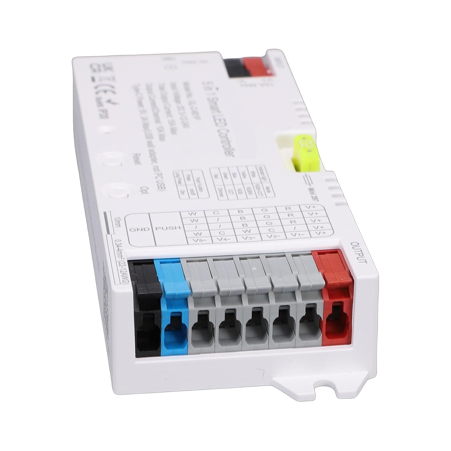 5-in-1 Led-controller, Intelligente Lichtsteuerung Für Rgb-, Cct- Und Monochrome Led-streifen, Ideal Für Beleuchtungsprojekte Im Wohnbereich, 12,9 X 5 X 2,3 Cm