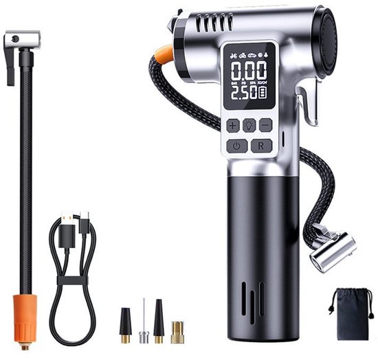 Tragbarer Luftkompressor Für Reifen 150 Psi Pumpe Mit Digitalem Manometer Und Automatischer Abschaltung Für Auto Motorrad Fahrradreifen Und Mit