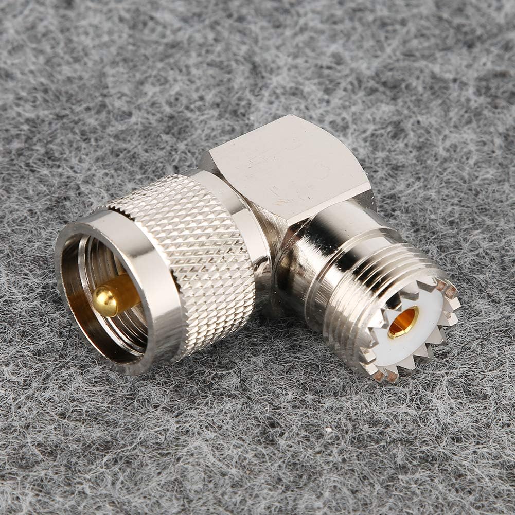 Pl259-buchse Koaxialadapter, Rechtwinkliger Hf-konverter Aus Messing, Uhf-stecker Auf So239-buchse Für Cb-funkantennenkabel, Amateurfunkanschluss