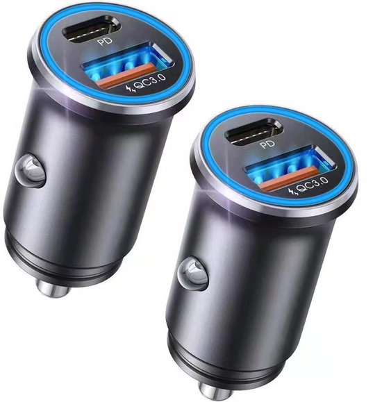 Usb-c-autoladegerät 2 Ersatzladegeräte Zwei 54-w-schnellladegeräte Sicheres Usb-c-autoladegerät 12-v-zigarettenanzünderstecker Geeignet Für 16 15