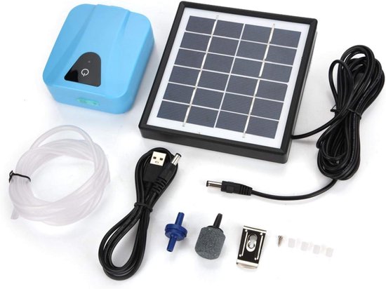 Solar-teichpumpe Solar-teichbelüfter Luftpumpe Mit Schlauch Tag Und Nacht-sauerstoffpumpe Geeignet Für Garten Teich Aquarium Freibad Und