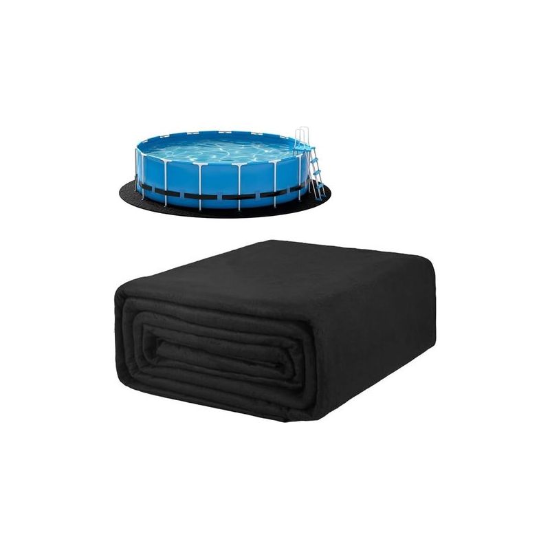 Runde 4-meter-poolbodenmatte, Matte Für Aufstellpools, Poolbodenmatte, Unterlage Für Den Poolbereich, Rutschfest, Faltbar, Für Badewannen Und Aufstellpools