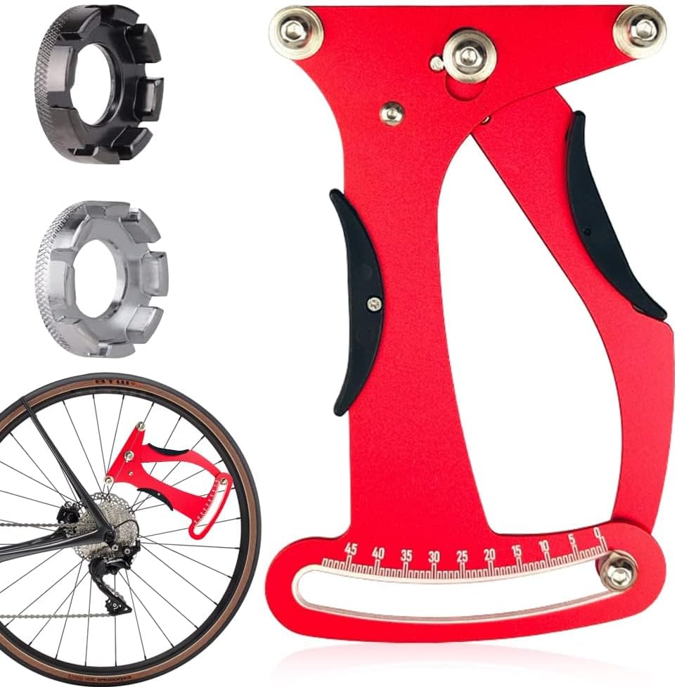 Fahrradspeichenspannungsmesser, Werkzeug Zur Messung Der Fahrradspeichenspannung, Kalibrierwerkzeug Für Speichenspannungsmesser Zur Diagnose Von Laufradproblemen (rot)