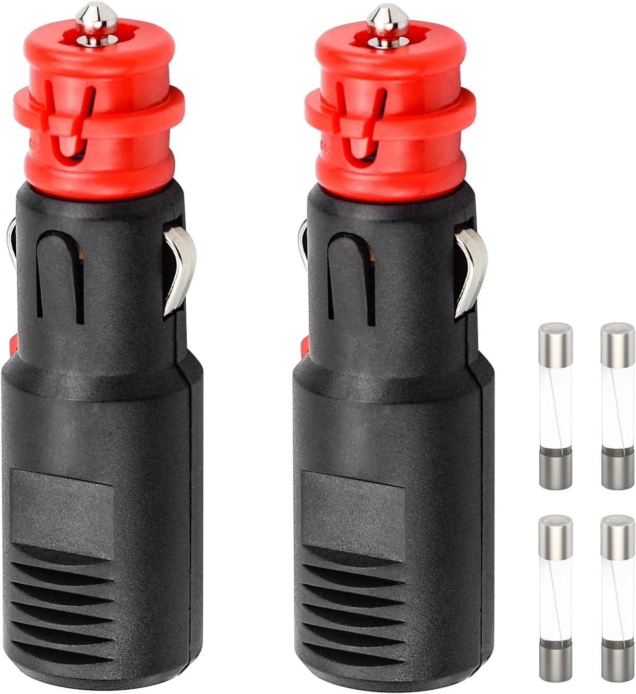 2er-pack Zigarettenanzünderstecker 12v-24v Stecker Zigarettenanzünderbuchsenadapter Mit 10a Sicherung Für Auto, Wohnmobil, Boot, Motorrad, Beliebige Verzinnung Und Schraubverbindungen