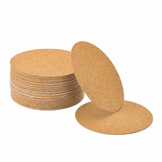 Set Mit 10 Runden Korkuntersetzern (10 Cm, 2 Mm Dick), Naturkork, Hitzebeständig Und Rutschfest, Für Gläser, Tassen Und Küchenutensilien