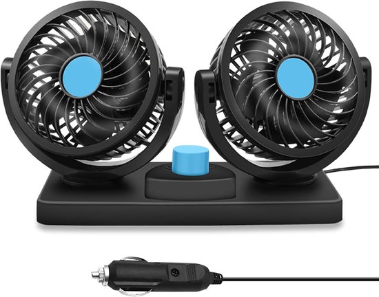 Autolüfter, 12 V, Doppelventilator, 360° Drehbar, Für Rücksitz, Wohnmobil, Lkw, Suv