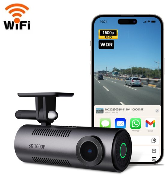 Dashcam – 1440p-autokamera, Wlan, Nachtsicht, Bewegungserkennung, Zeitrafferaufnahme, Wdr, Loop-aufnahme, Parkmodus, Wlan, App