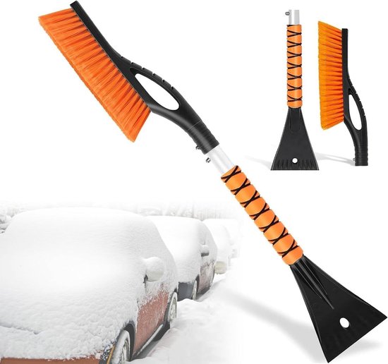2-in-1 Abnehmbare Schneebürste Und Eiskratzer - 27" Ergonomischer Schaumstoffgriff Für Müheloses Reinigen - Universell Für Pkw Und Lkw